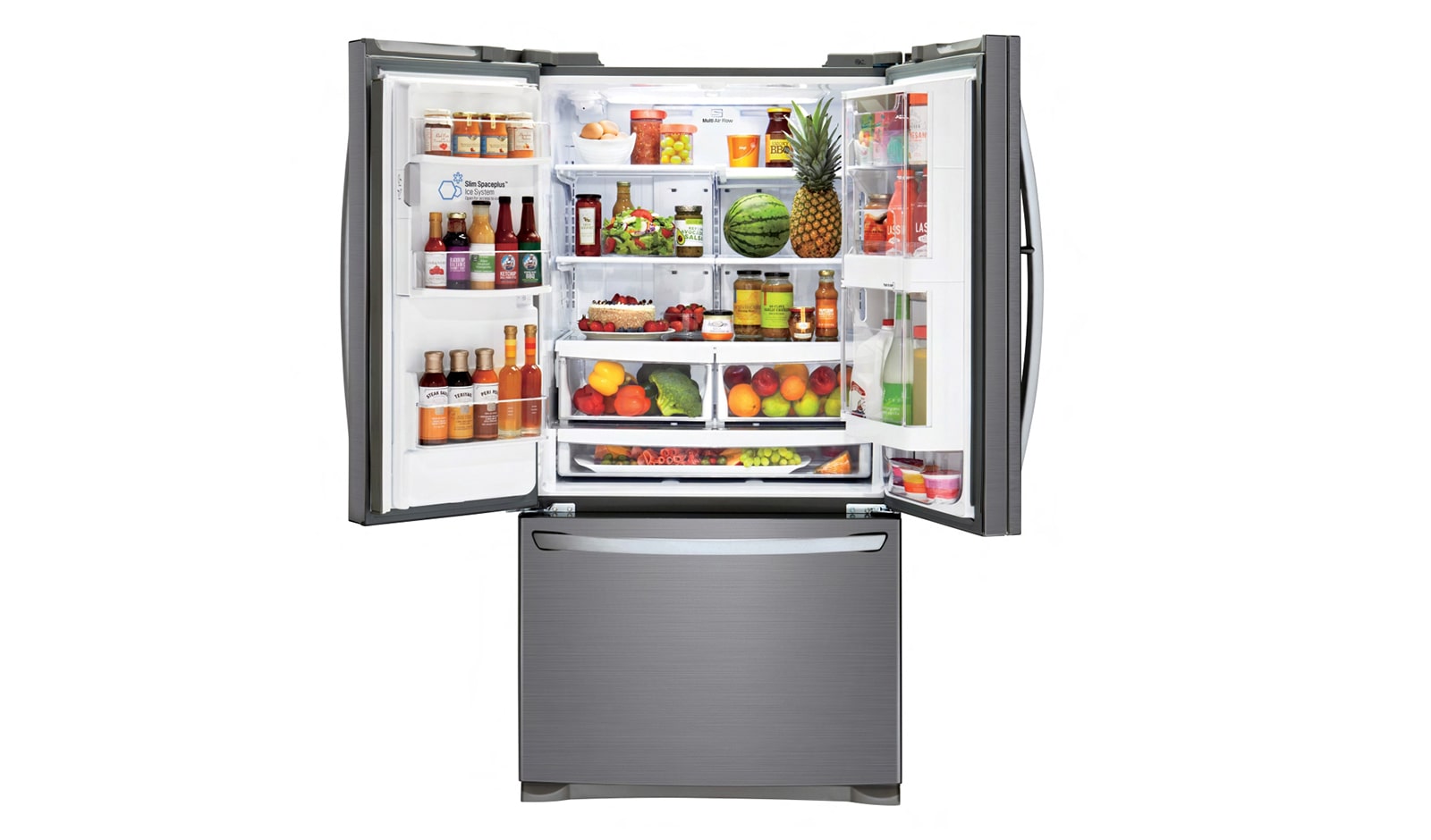 LG 613L Door-In-Door® French Door Fridge With Ice & Water Dispenser, GF-D613PL